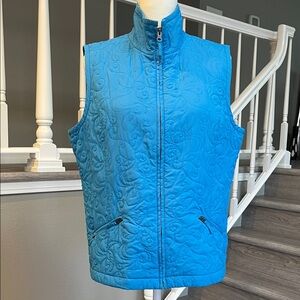 Elegant Blue Women's Quilted Vest